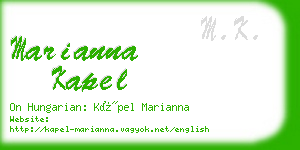 marianna kapel business card